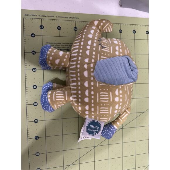 Mary Meyer Rattle Boho Elephant Plush Stuffed Animal Baby Toy Infant 5.5" Green - Picture 13 of 13